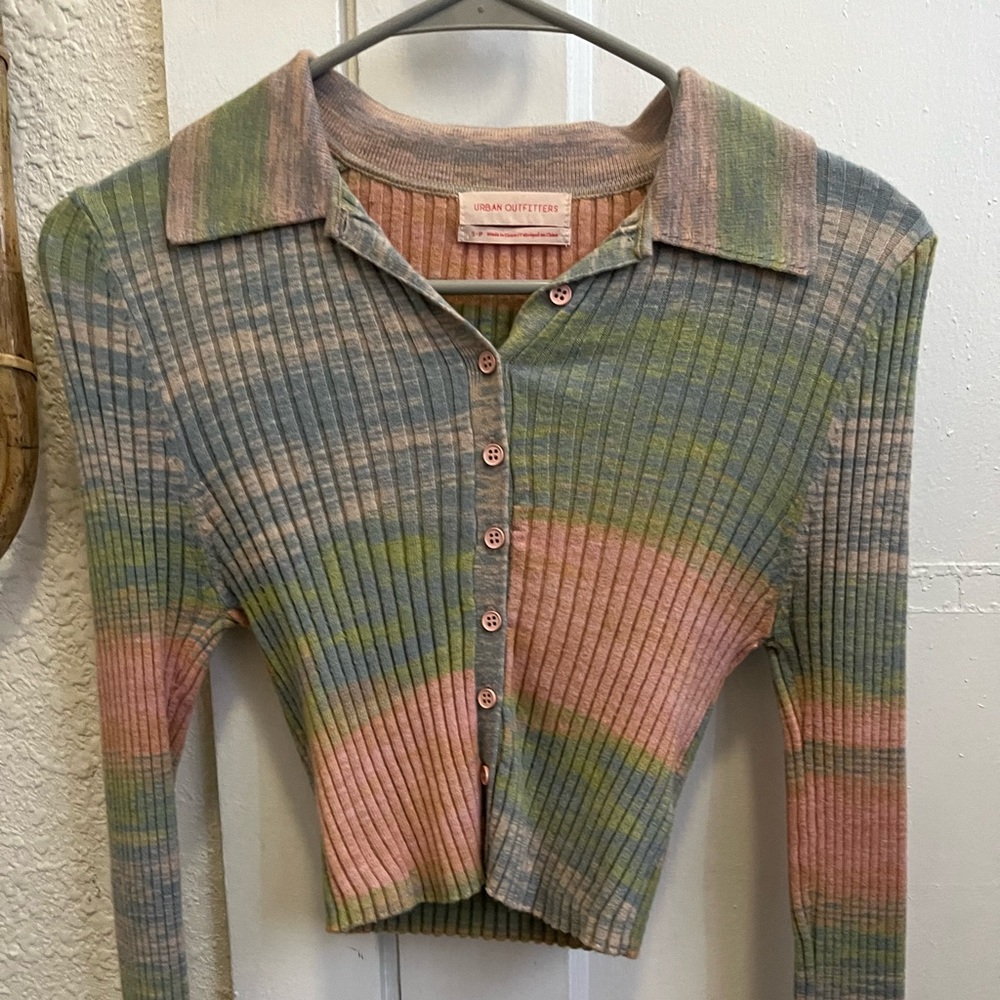 Urban outfitters trendy collared crop